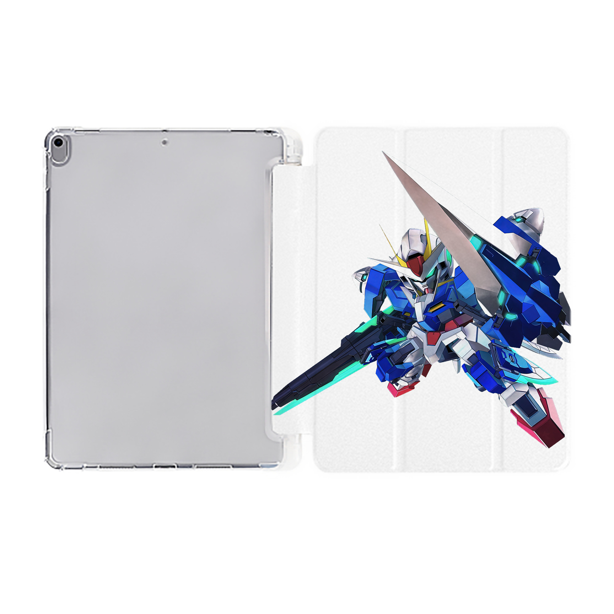 （画像用） 機動戦士ガンダム Mobile Suit Gundam IPad ケース ペン収納付き 三つ折りスタンド PUレザー×シリコン 対応機種9.5/10.5/10.9インチ